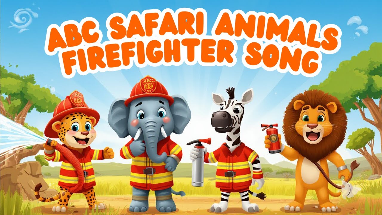 ABC Safari Animal Firefighters Song | Vivid Nest