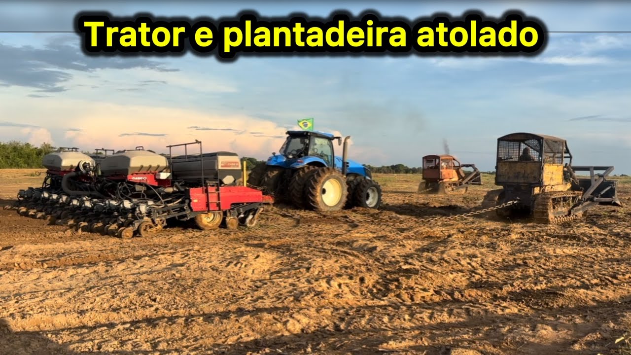 TRATOR E PLANTADEIRA ATOLADOS 