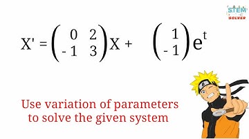 8.3.5 Use variation of parameters to solve the given | DE