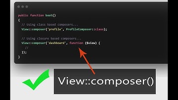 Laravel view composer .. What is it?