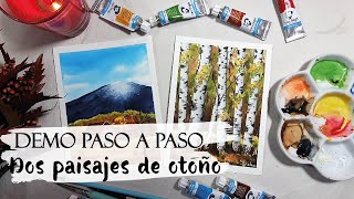 DEMO PASO A PASO | Dos paisajes de otoño | ACUARELAS