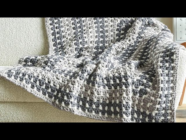 Bernat Cluster Panels Blanket Crochet Pattern