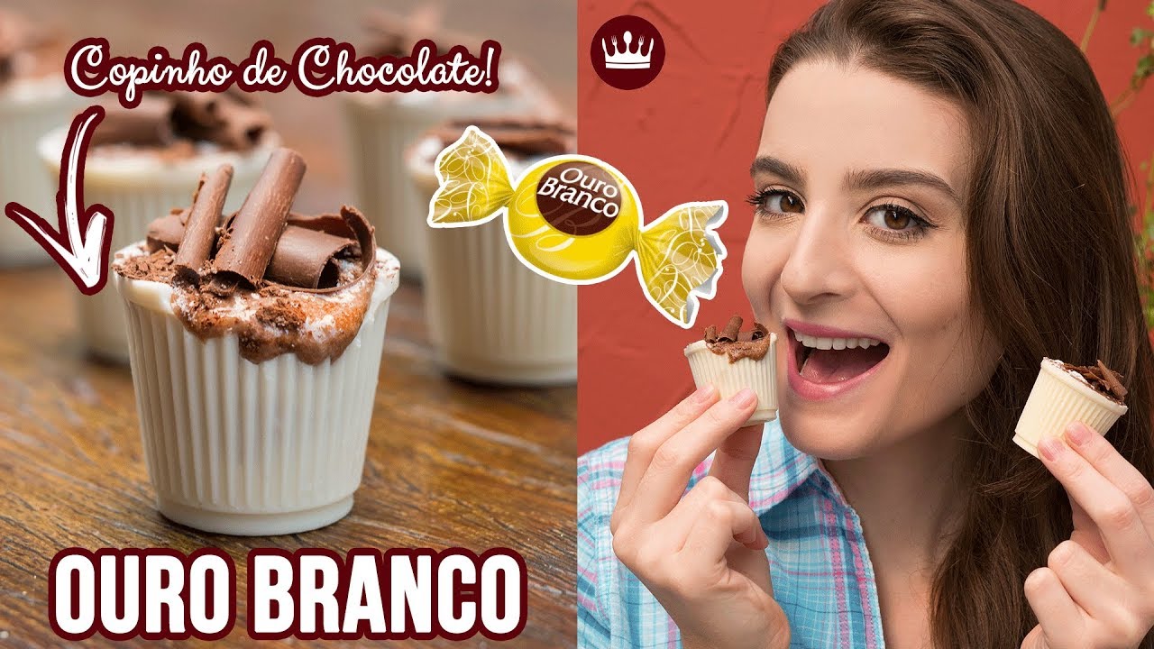 COPINHO TRUFA DE OURO BRANCO (feito com copinho descartável!) | Cozinha do Bom Gosto | Gabi Rossi