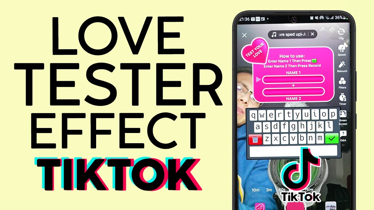 How to get love tester filter on tiktok