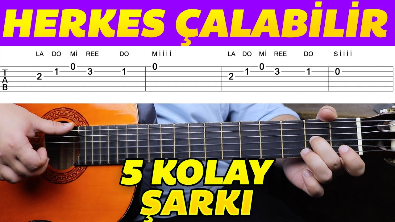 Gitara YENİ BAŞLAYANLAR için 5 KOLAY Solo "Tab Gitar Dersi 1" - YouTube