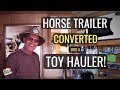TOY HAULER Built from a CONVERTED HORSE TRAILER! Camping AND Toys