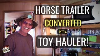 TOY HAULER Built from a CONVERTED HORSE TRAILER! Camping AND Toys