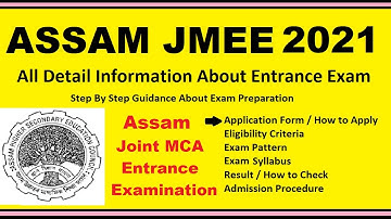 Assam JMEE 2021 - Notification, Dates, Application, Eligibility, Admit Card, Pattern, Syllabus