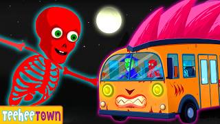 wheels bus monster mash ride spooky scary skeletons kids