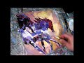 How to draw horses Abstract  ( Running horses )