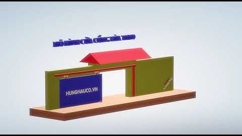 CỬA CỔNG LÙA TREO - MÔ HÌNH 3D (CÁCH LẮP ĐẶT)