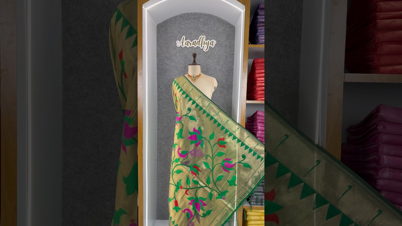 Paithani Soft Silk Lotus Jaal Dupatta