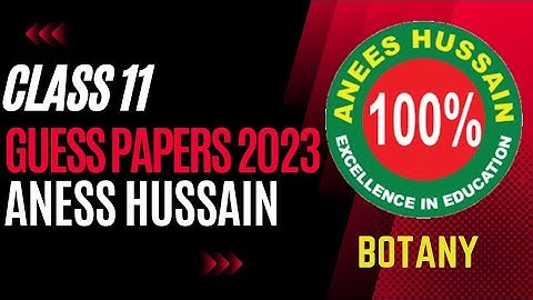 Class 11 Botany | Anees Hussain | Preparation Paper | @CSC1232