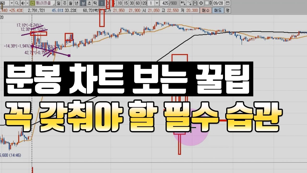 ⁣#주식단타 #분봉 차트를 볼때 가져야 할 필수 습관! ㅣ주식트레이더