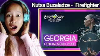 Nutsa Buzaladze - Firefighter | Georgia 🇬🇪 | Official Music Video | Eurovision 2024 | Reaction