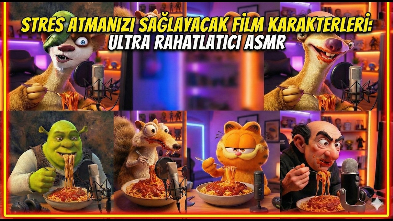 Deep Relaxation with Movie Stars: Intense Spaghetti ASMR Mouth Sounds