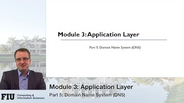 CNT-4713, Module 3, Part 5: Domain Name System (DNS)