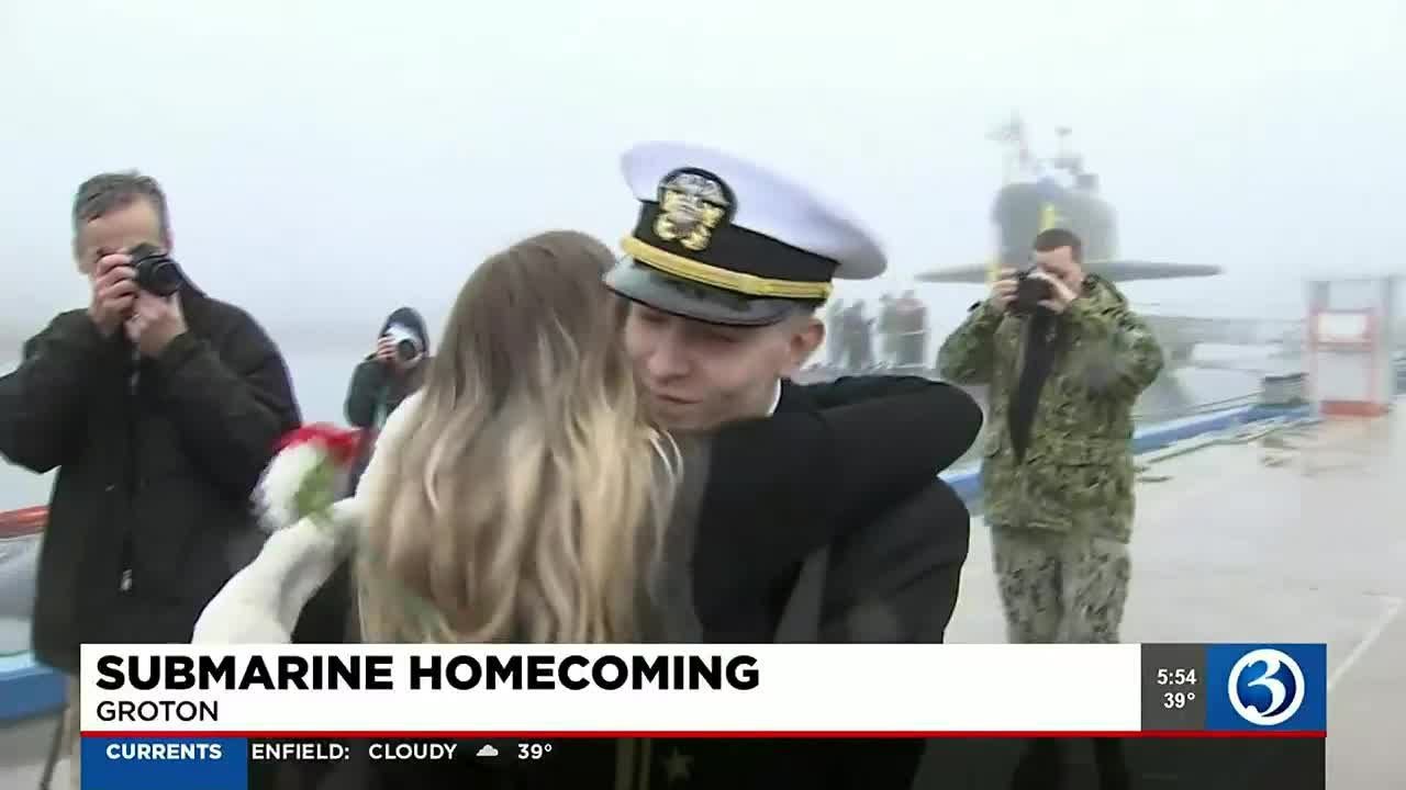 VIDEO: Submarine homecoming in Groton