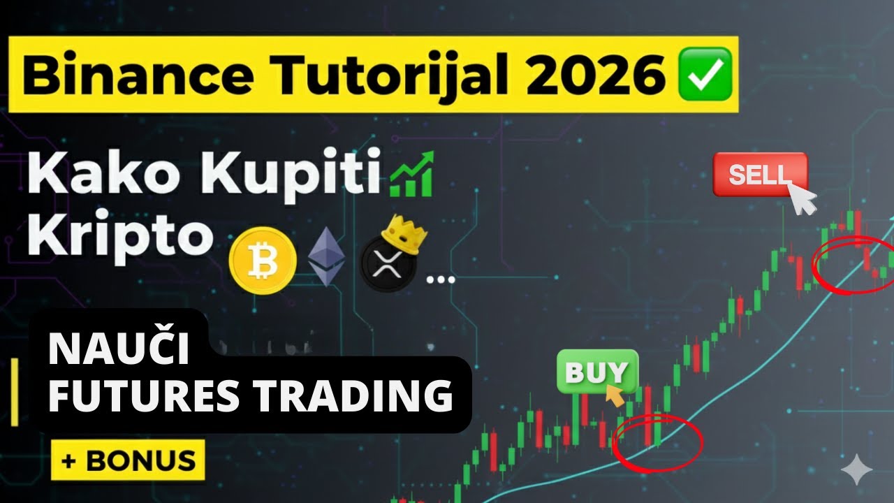 Binance Tutorijal 2026 ✅ Kako Kupiti Kripto (Bitcoin, Ethereum, Xrp...) 📈  + Nauči Futures Trading