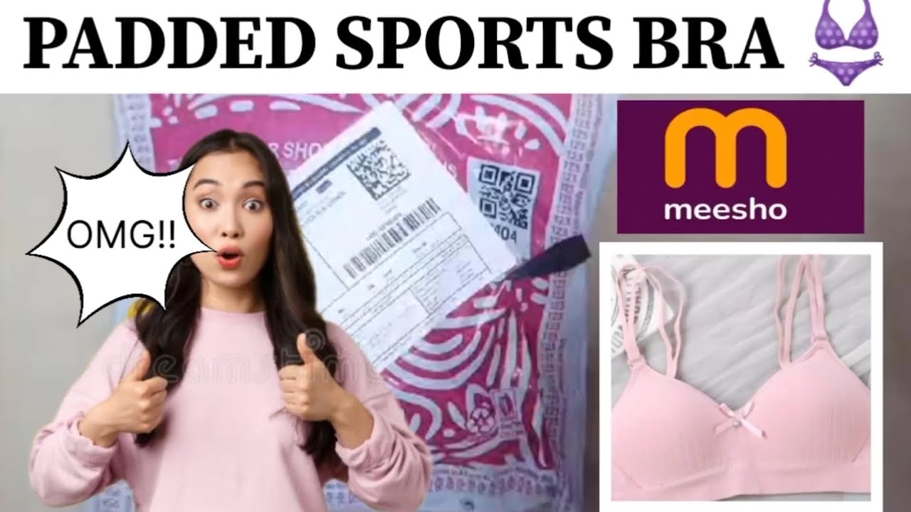 MEESHO PADDED SPORTS BRA REVIEW👙✨ #viral #unboxing #review #meesho  #meeshohaul #sportsbra #meeshoapp 