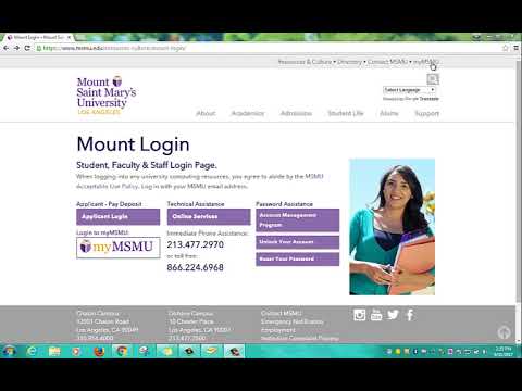 Logging into myMSMU with your Staff Account