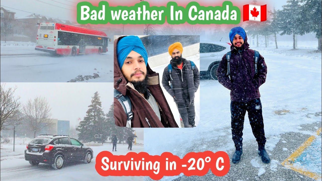 Snow Strom 🥶surviving in -20°C  | Bad weather In Toronto, Canada 🇨🇦 |