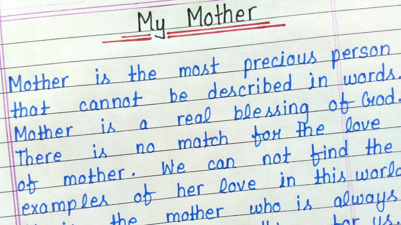 my mother essay in english for 3rd standard