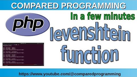 PHP string function: levenshtein