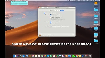 HOW TO SHOW OR HIDE DAY IN THE MENU BAR IN MAC OS MOJAVE