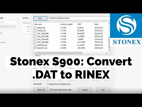 Stonex S900: Convert DAT file to RINEX