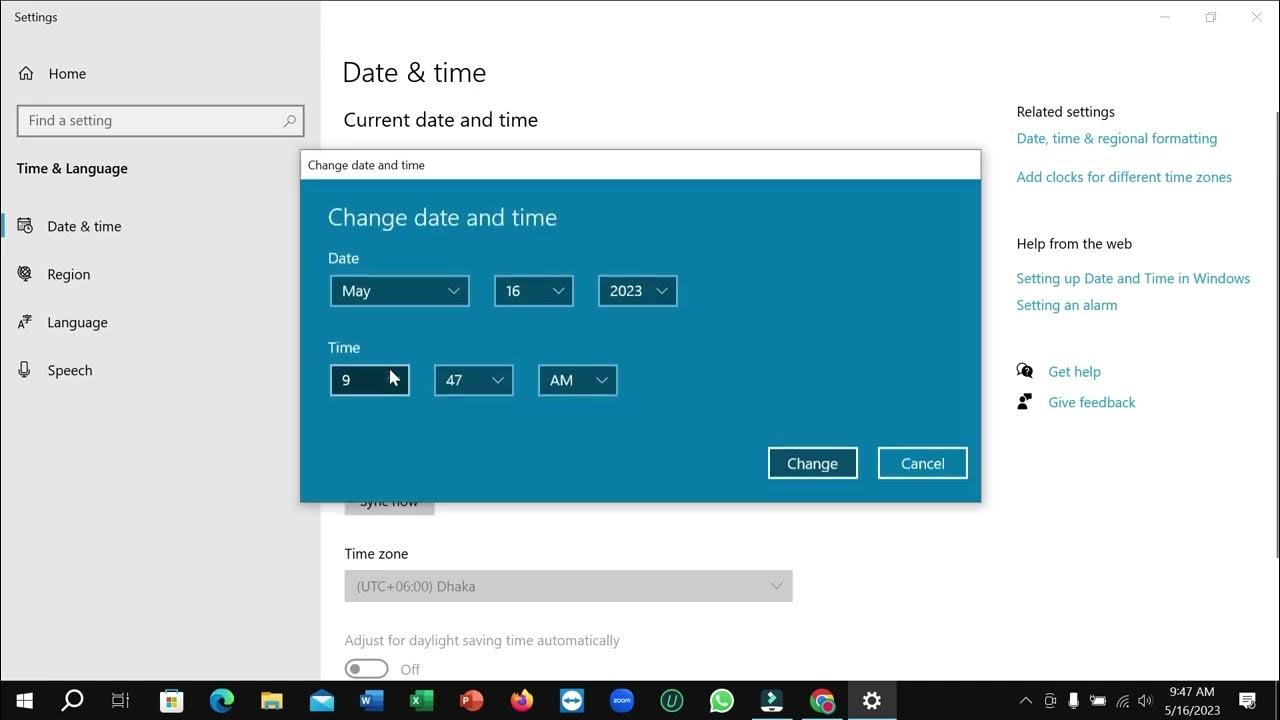 How To Set Time In Laptop Windows 10
