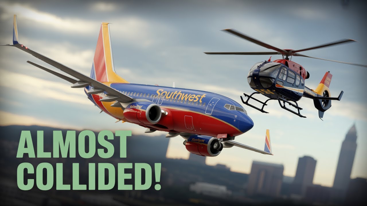 Southwest 737 Gets TCAS RA After Helicopter Crosses Final | Cleveland Near-Miss