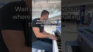 how to write songs on the piano at the airport #shorts #piano #music