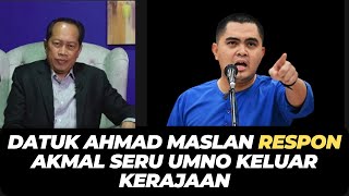 Download Lagu DATUK AHMAD MASLAN RESPON AKMAL SERU UMNO KELUAR KERAJAAN MP3