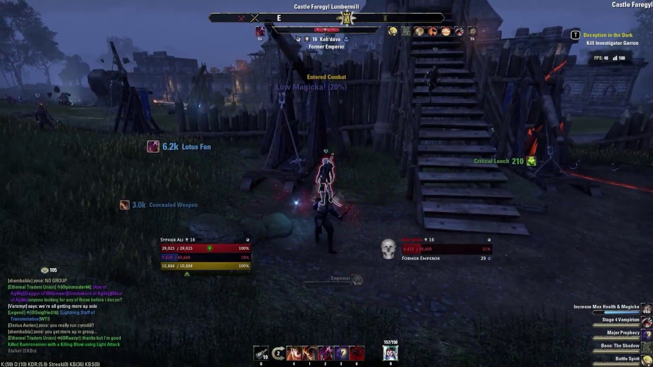 ESO PVP Vicious Death Nightblade Gameplay YouTube