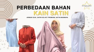 Perbandingan Kain Satin Velvet Vs Satin Maxmara Vs Armani Silk Review Kain Ep13