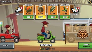 Scooter drive Hill climb racing2 - new game @Marmorou28 #hillclimb2 #hillclimbracing2 #hill #car screenshot 5