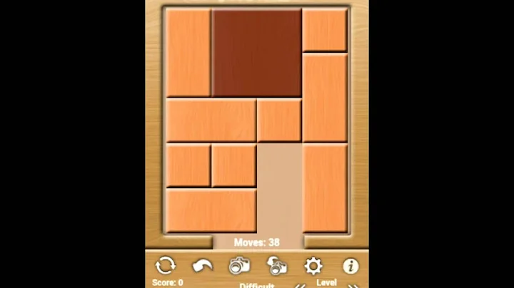 Klotski Difficult Level  47 of 68 - Par Solution