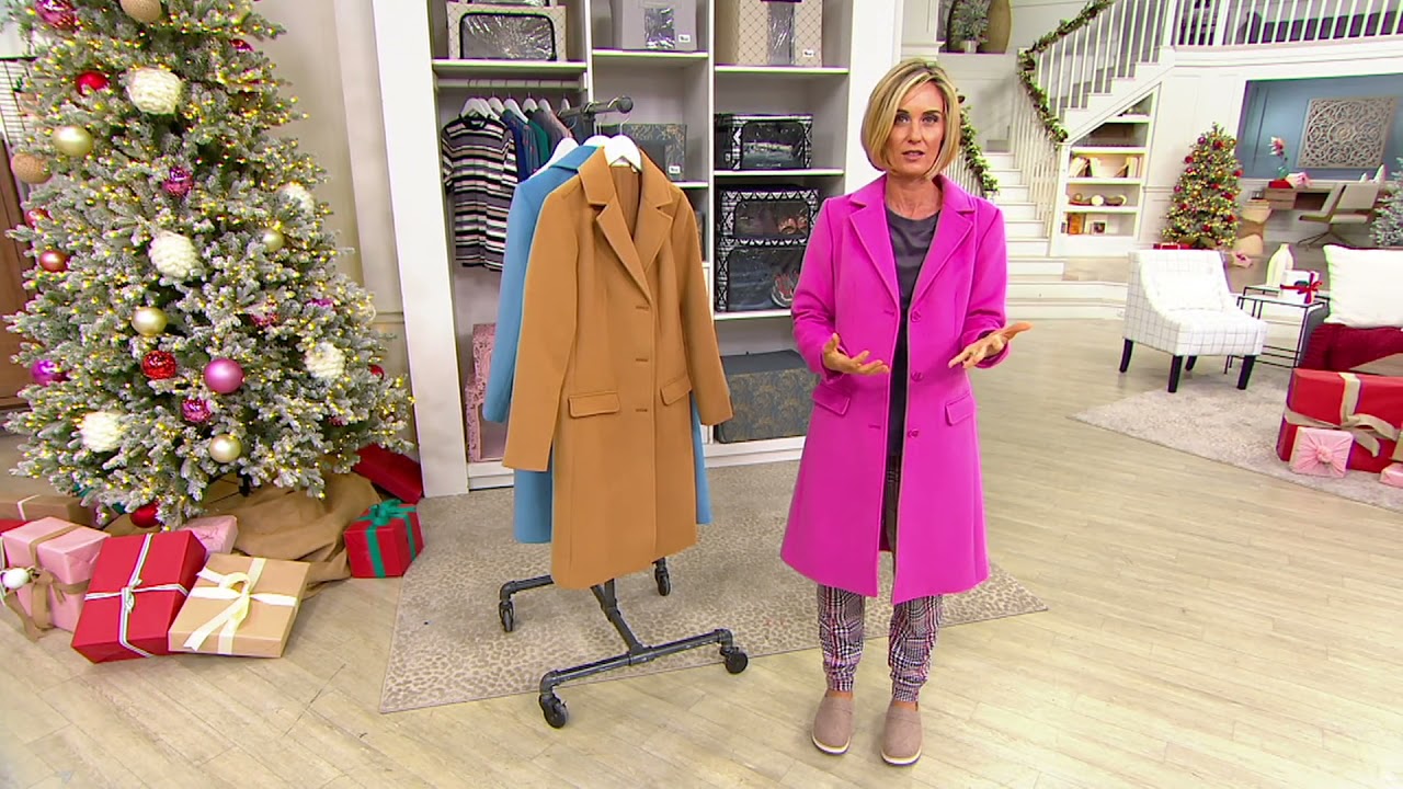 Candace Cameron Bure ButtonFront Lined Tailored Coat on QVC YouTube