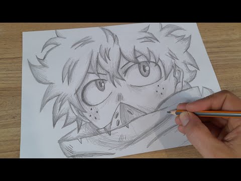 FACIL DE DESENHAR COMO DESENHAR O DARK DEKU BOKU NO HERO