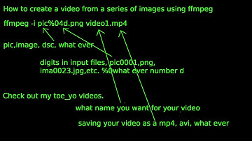 How to create a video from a series of images using ffmpeg