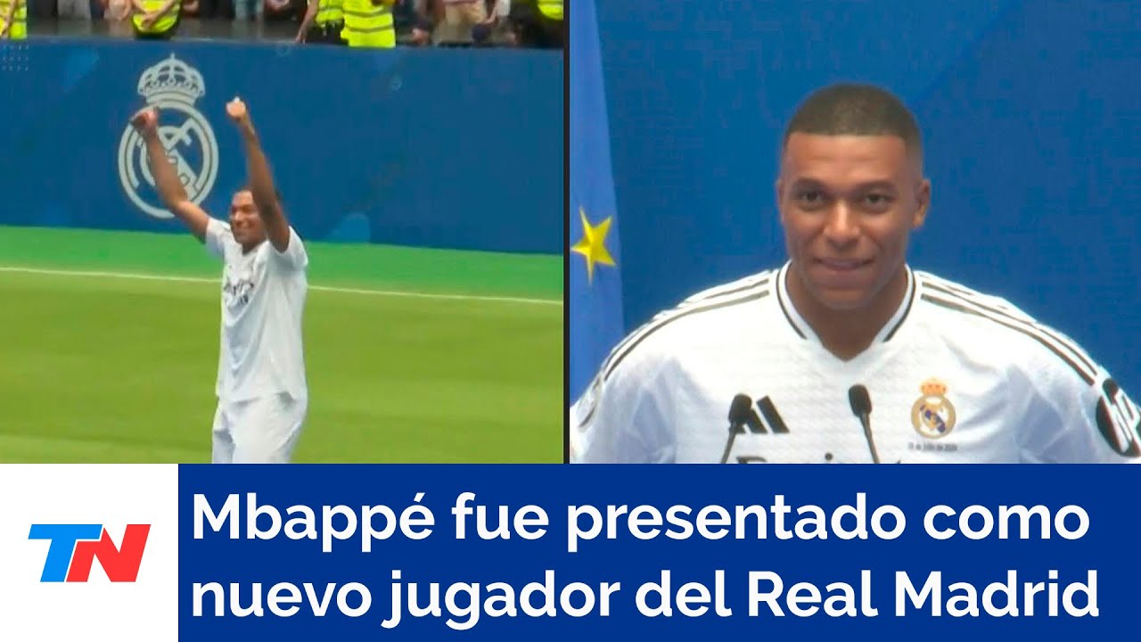 Mbappé fue presentado como la nueva estrella del Real Madrid - YouTube