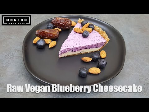 Fast and Easy No-Bake Vegan Blueberry Cheesecake (Raw Vegan)