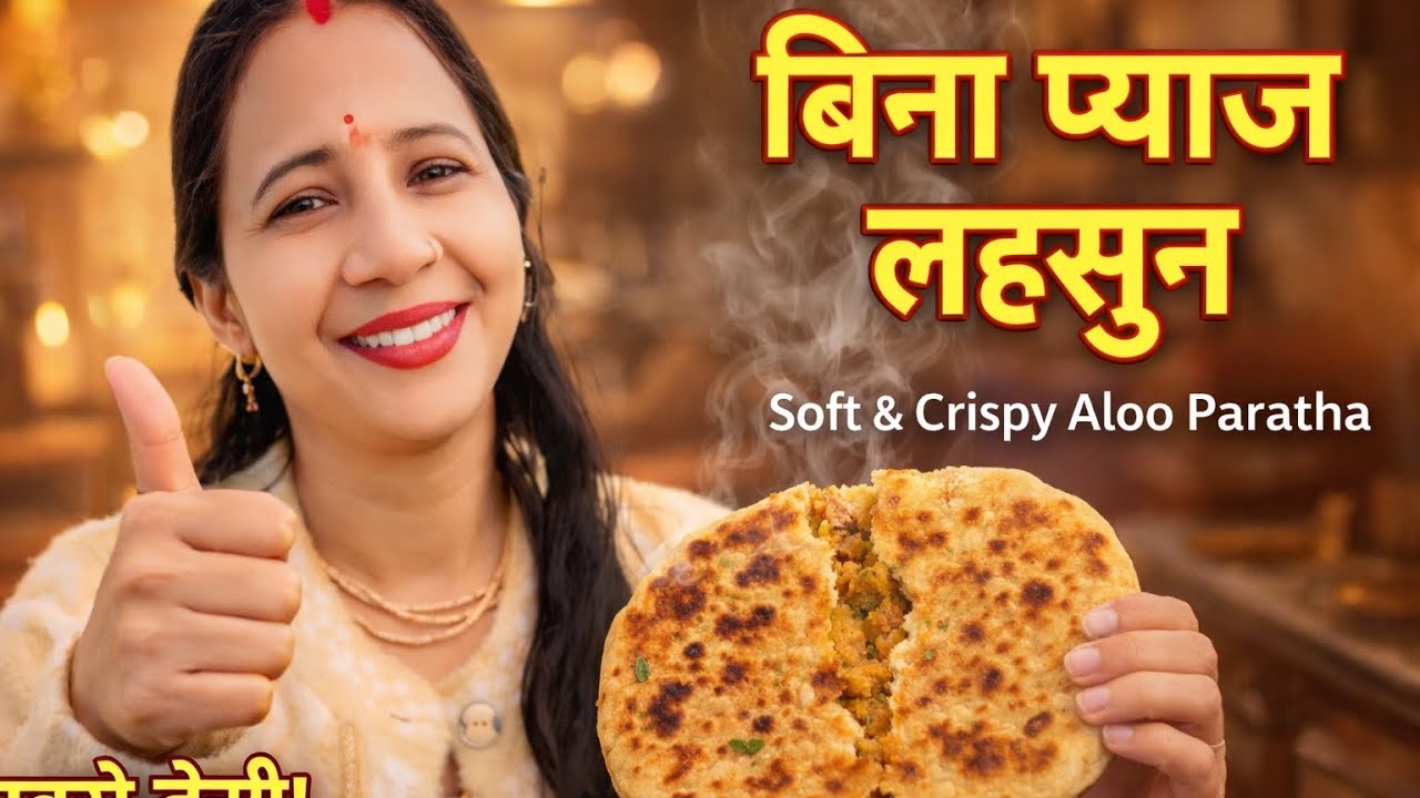 Bina Pyaz Lahsun Aloo Paratha | Soft & Crispy Satvik Recipe | Dhaba Style Taste