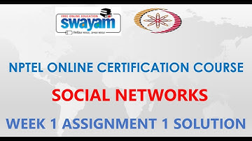 Social Networks | NPTEL | Week1 | Assignment 1 Solution | Jan 2021