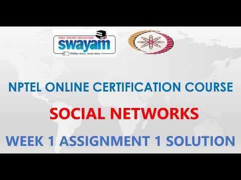 Social Networks | NPTEL | Week1 | Assignment 1 Solution | Jan 2021