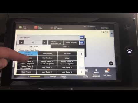 Paper tray settings | Sharp