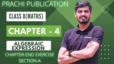 Class 8 maths Prachi book chapter end exercise section A Ch - 4(Algebraic Expression) #maths #cbse