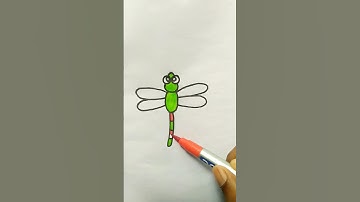 How to draw a dragonfly #art #dragonfly #shorts