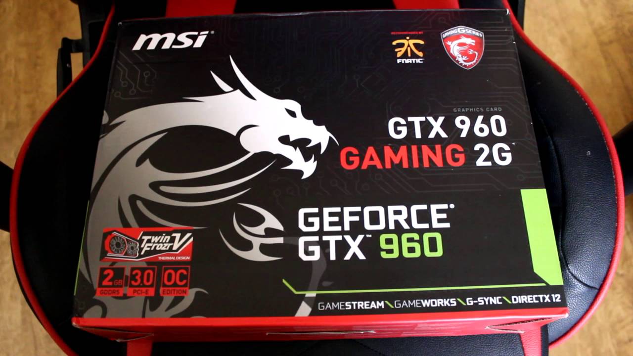 MSI NVIDIA GTX 960 Gaming 2 GB PCI E Graphics Card Unboxing - YouTube